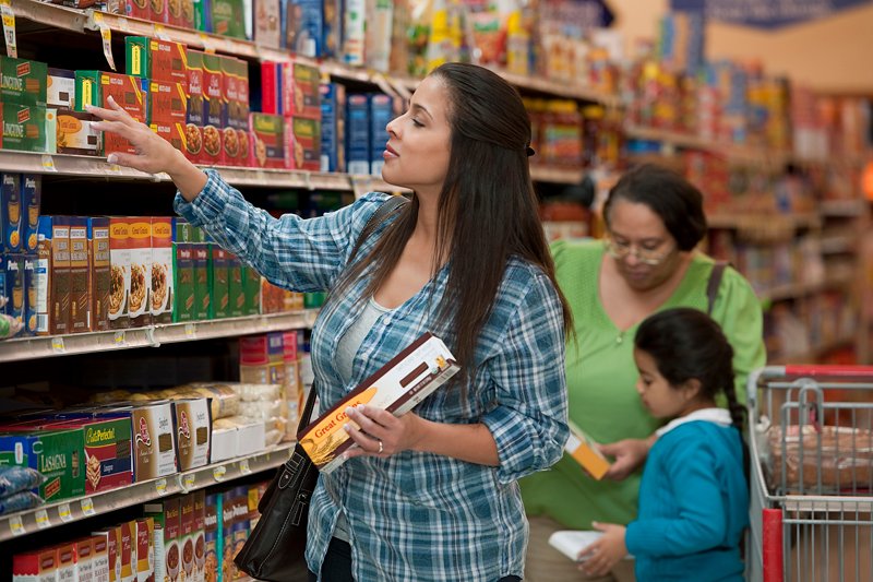 A grocery cart symbolizing SNAP benefits
